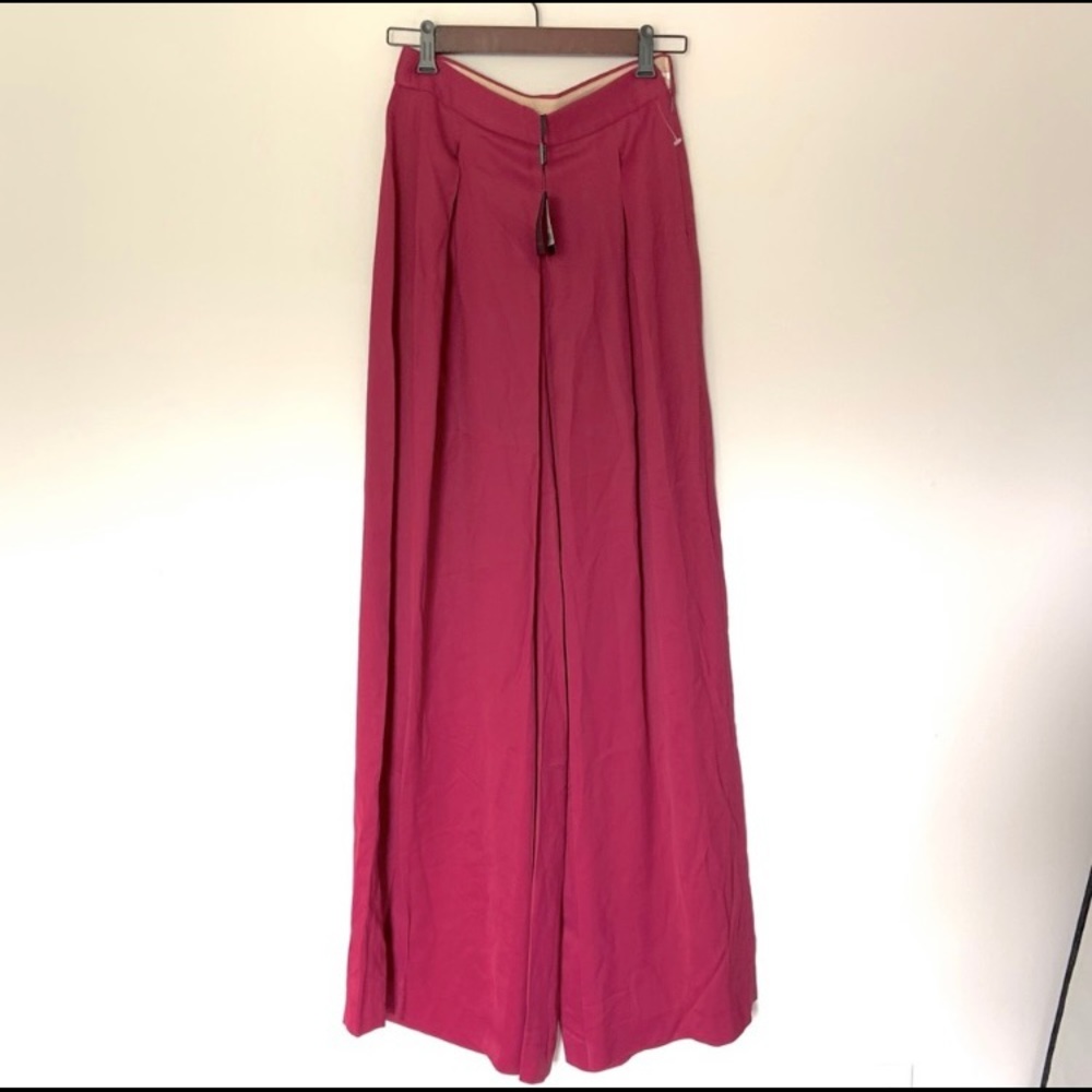 NWT Massimo Dutti Palazzo Pink Pleated Pants